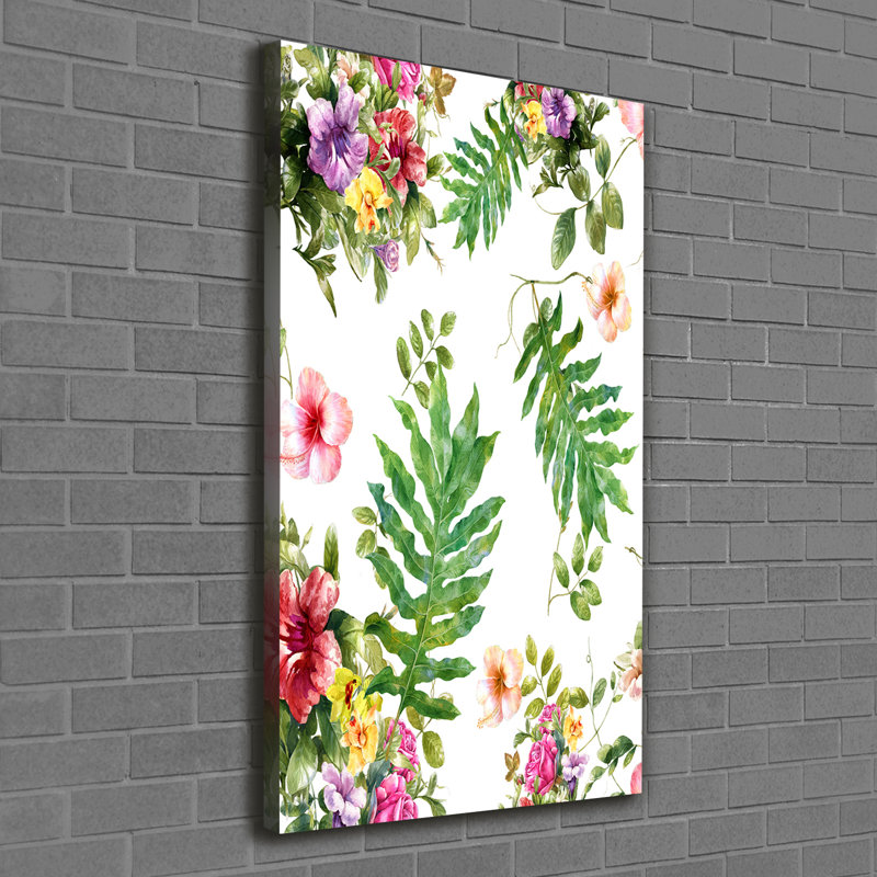 Tropical Flowers - Wrapped Canvas Print
