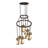 9 - Light Dimmable Cylinder Chandelier
