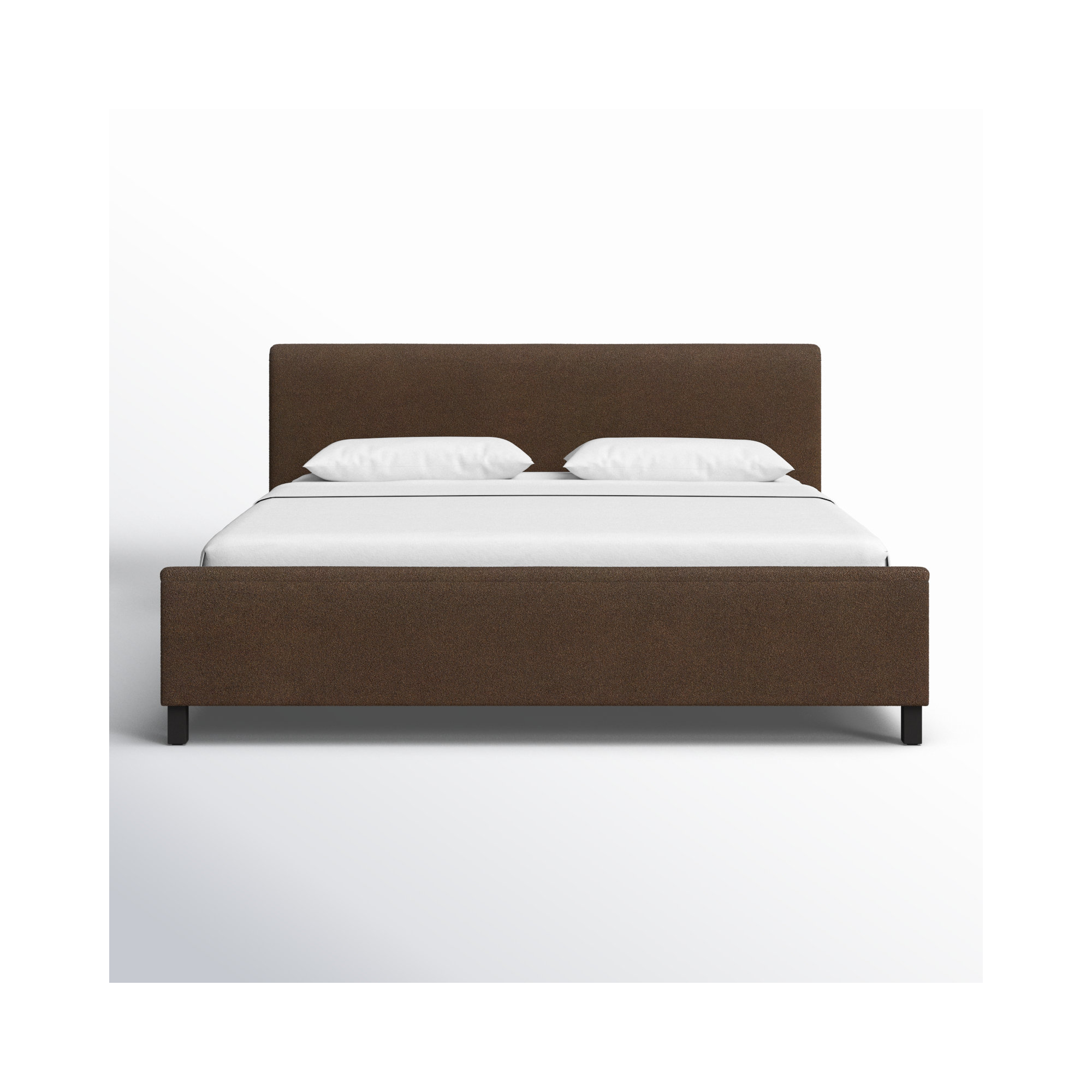 Finney Upholstered Bed, King, Dark Brown