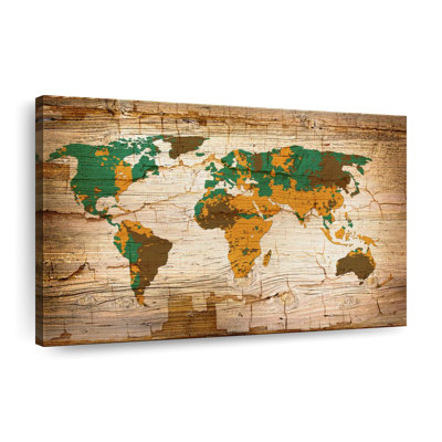 " Wooden Safari World Map " by Jorge S