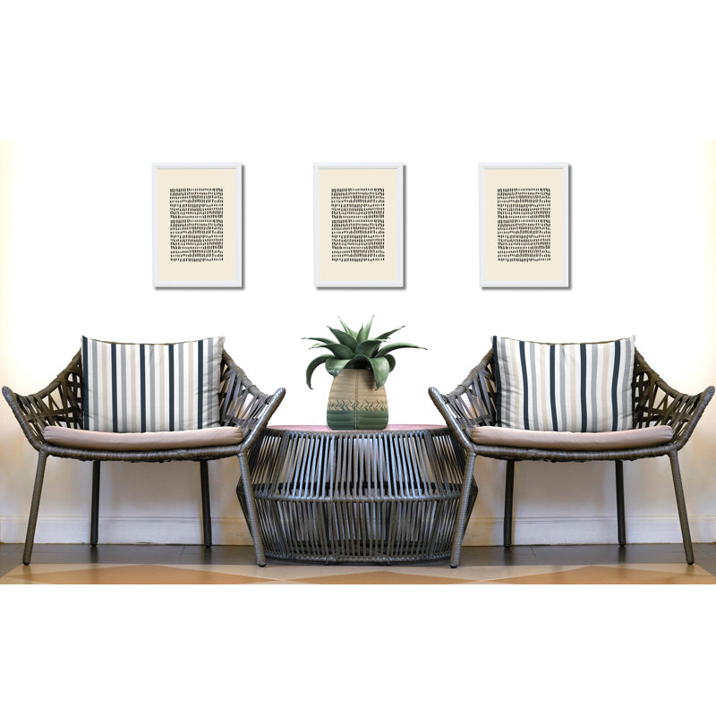 Ensemble de coussins réversibles pour l'intérieur et l'extérieur Barker, 25x18, Charcoal