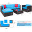 Ensemble de conversation modulaire en rotin avec coussins 6 pièces Avoca-718237668
