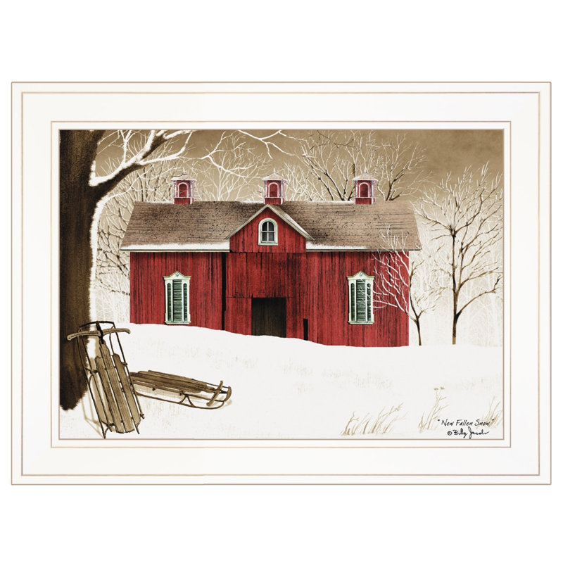 New Fallen Snow - reproduction de cadre photo unique, Cadre noir, H 15 po x l 19 po x P 1 po