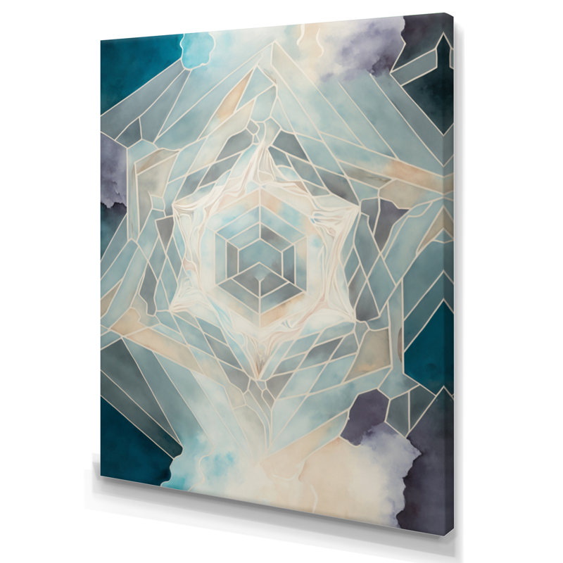 Fondamentaux motifs sacrés géométrie VII - impression sur toile tendue, L 16 po x H 32 po