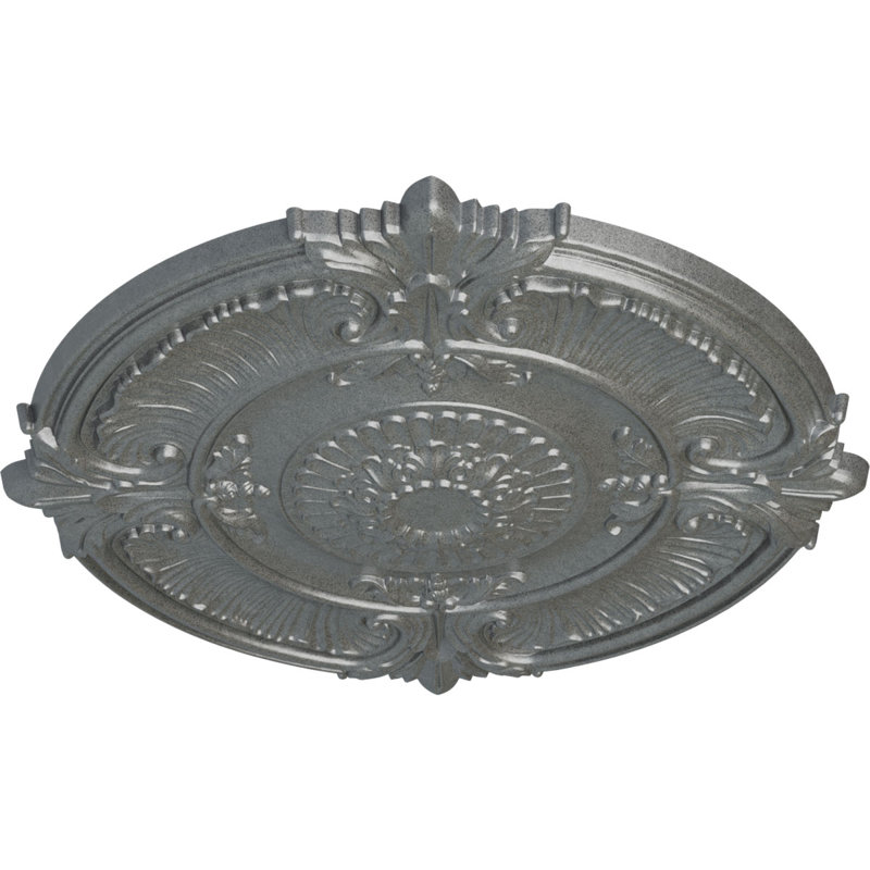 Grand médaillon de plafond classique Endurathane, DE 54 po x P 4 7/8 po (convient aux auvents jusqu'à 13 1/2 po), finition or riche peinte à la main