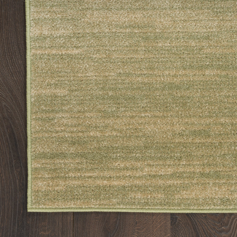 Nourison Essentials Green/Gold Indoor/Outdoor Area Rug, Rectangle 5' x 7'