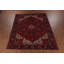 Tapis rouge géométrique 10 x 13 po