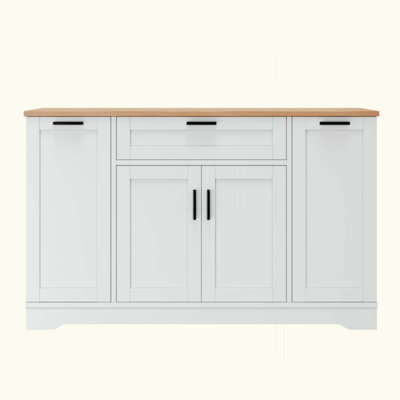 Mayrani 53.7" Kitchen Island Storage Sideboard 3-Tier Pull-Out Rack