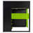 Full Size Wood Loft Bed with Desk, Multi-storage Shelves,USB and RGB Light,Green-1768575320