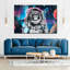 Chimp Astronaut - impression sur toile tendue-757695868