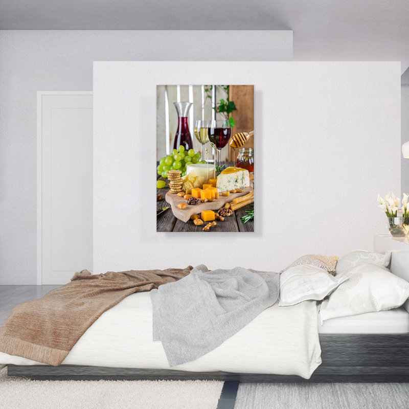 «Cheese Platter Wine Restaurant», reproduction de photo sur toile tendue, H 40 po x l 26 po x P 0,75 po