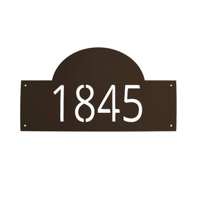 Plaque d'adresse murale 1 ligne, Bronze romain