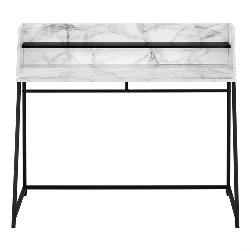 Bureau d'ordinateur, bureau personnel, ordinateur portable, tablettes de rangement, L 48 po, Blanc