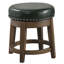 Tabouret pivotant 18 po Bauxite Red Barrel Studio® Furniture en similicuir noir (ensemble de 2)-1883216657-1883216660