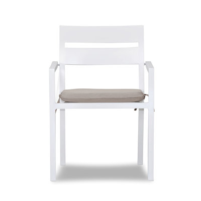 Vivant Aluminum Outdoor Dining Armchair with Cushion -  Joss & Main, 0E36C3D994B64BEFB750F7243890EA78