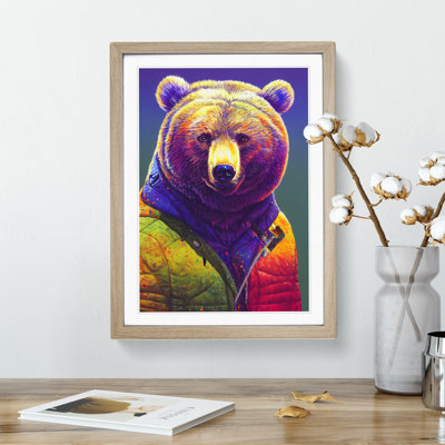 Bear With Jacket No.2 - Single Picture Frame Print