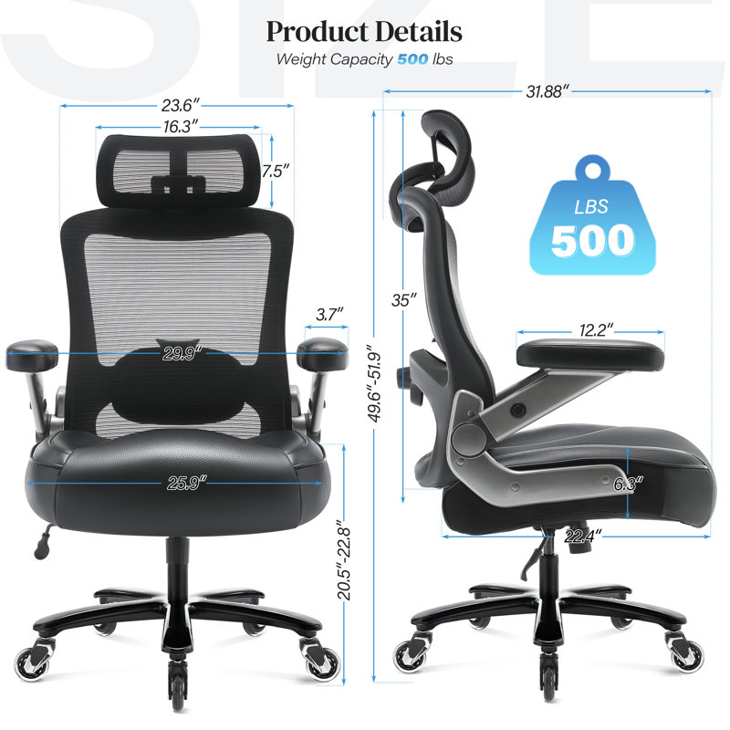 Fauteuil de bureau Monforto, Noir
