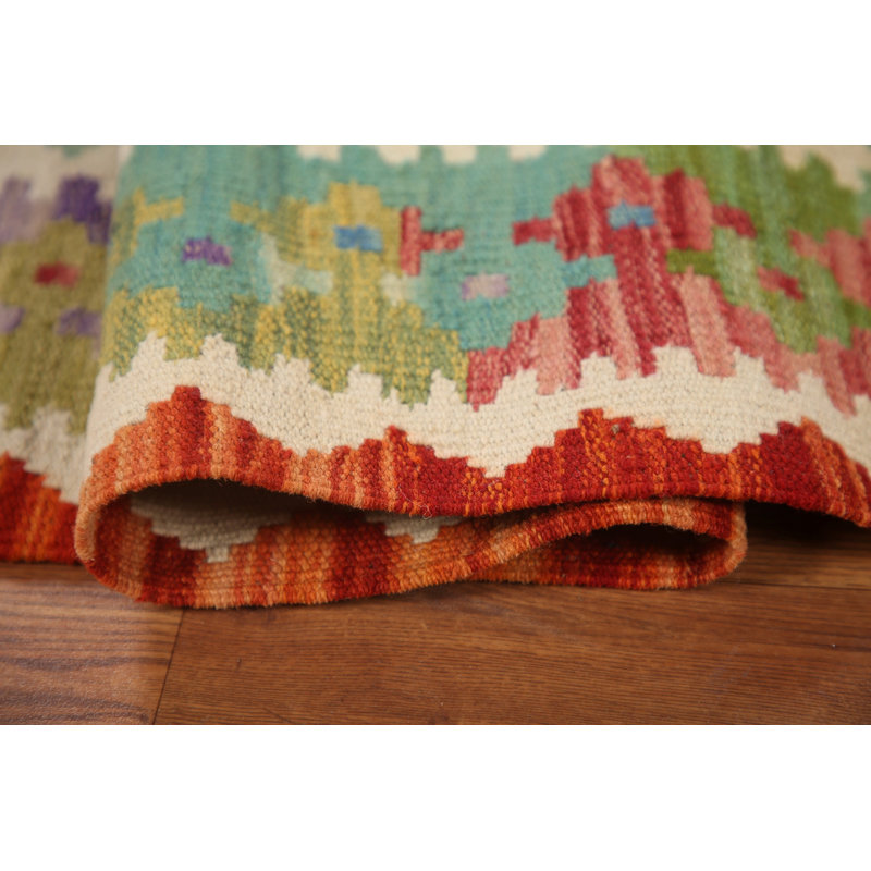 Tapis oriental coloré Kilim 8 x 11