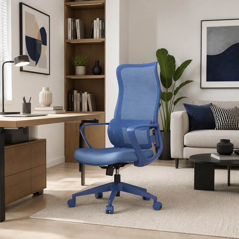 Chaise de bureau ergonomique pivotante réglable avec dossier de soutien conçue pour des séances de confort prolongées
