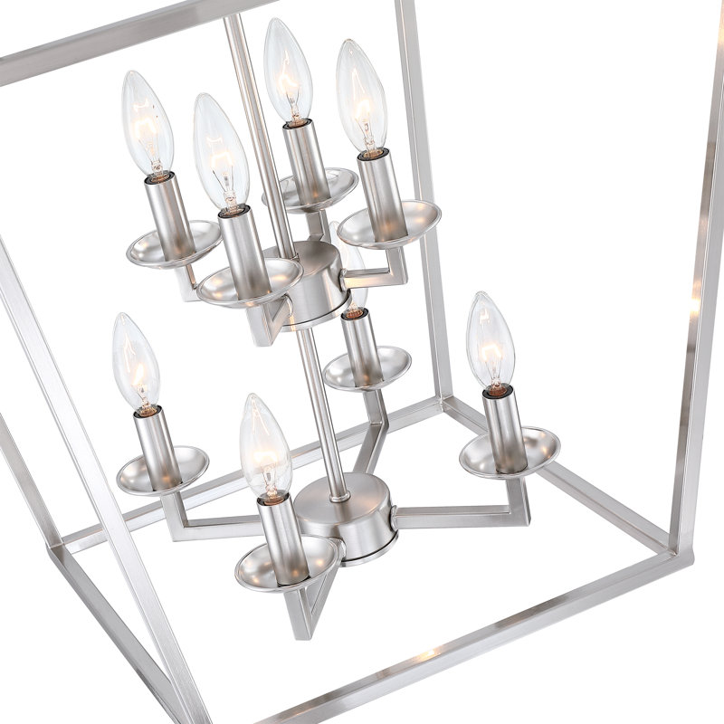 Gabey 8 - Light Lantern Pendant, Brushed Nickel