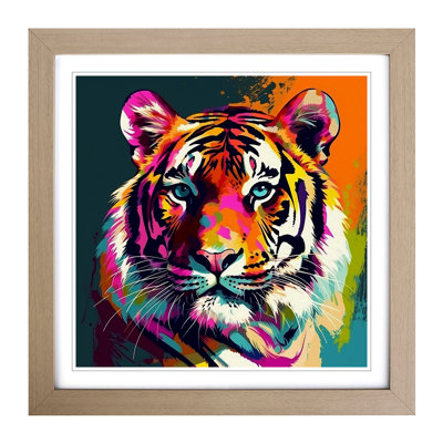 Tiger Pop Art - Framed Print