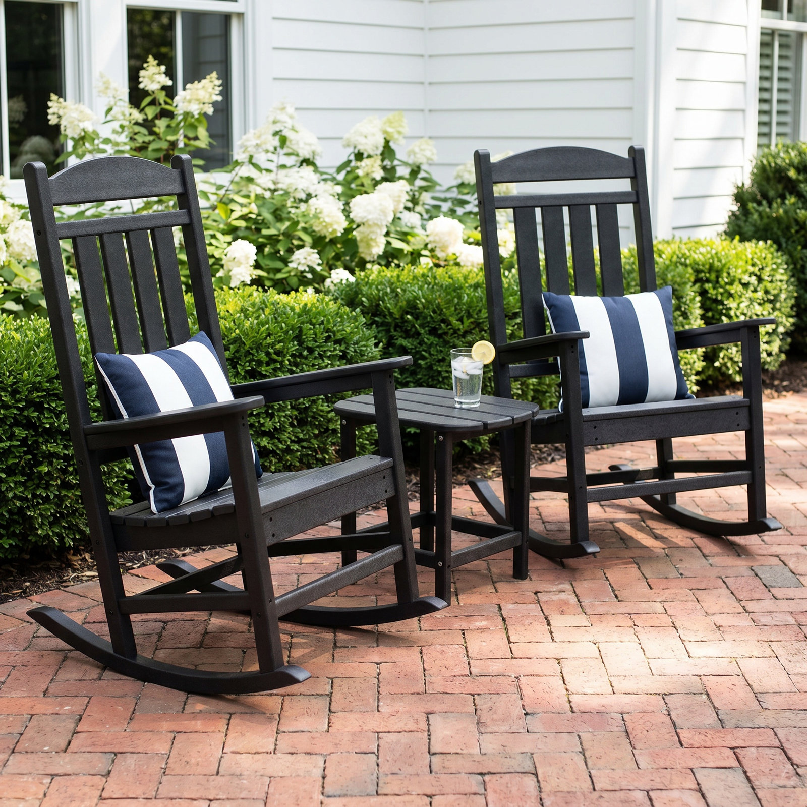 POLYWOOD Presidential Rocker 3-Piece Set, White