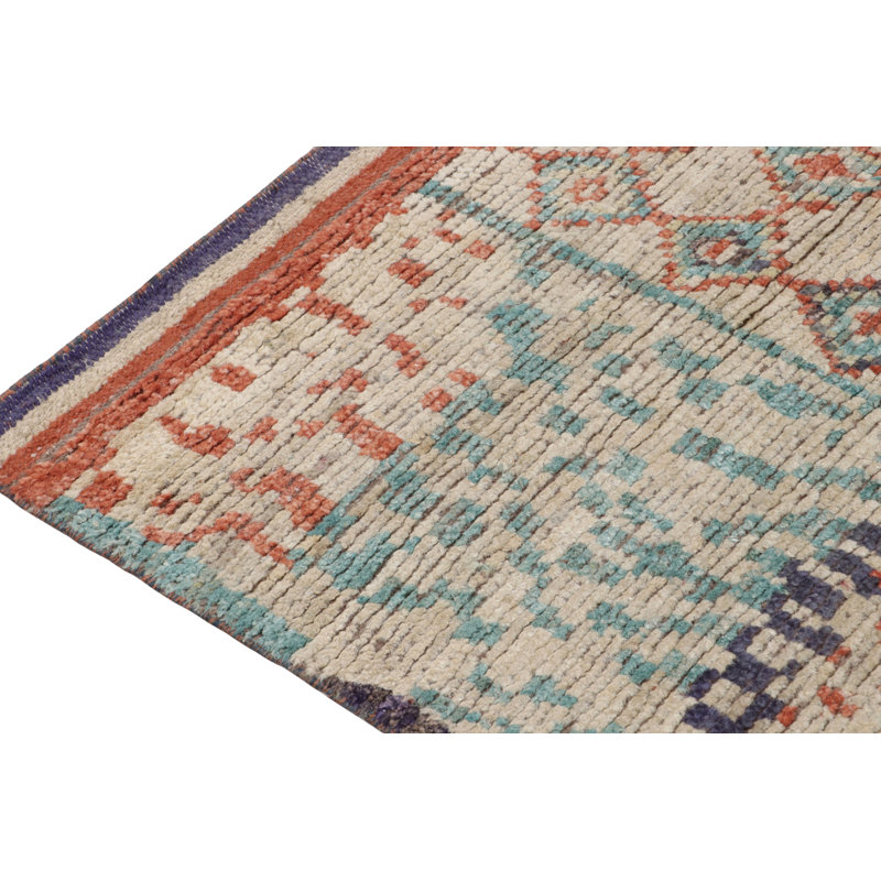 Moroccan Hand Knotted Silk Area Rug, Rectangle 8' x 10'