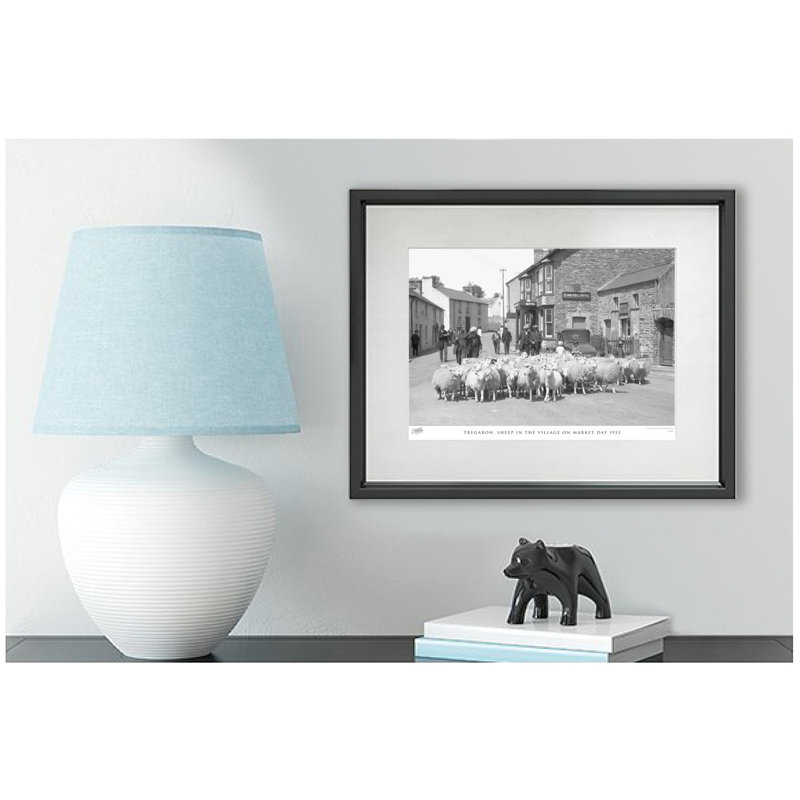 Tregaron, Sheep In The Village On Market Day 1933 by Francis Frith - Single Picture Frame Print, 60cm H x 80cm W x 2.3cm D