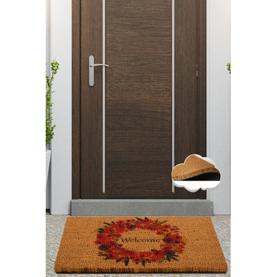 Paillasson 100% coco fait à la main, dessous antidérapant, 15,7 po x 23,6 po | Lavable à la machine à 86 ° F, durable et écologique, parfait pour les vestibules, design élégant pour la maison et le bureau
