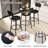 3-Piece Black Round Bar Table Set for 2 with Storage-623822957-623822956