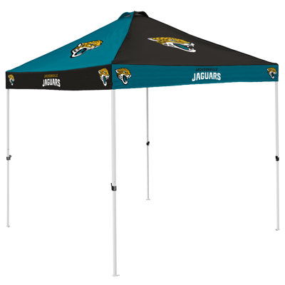 Logo Brands Jacksonville Jaguars Checkerboard 9 Ft. W X 9 Ft. D Steel Pop-up Canopy