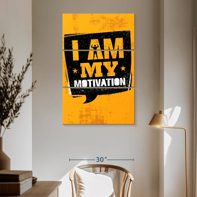 Tergel «I Am My Motivation», typographie, H 65 po x l 42 po
