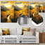 «Golden Light In The Valley - Mountains», impression murale en métal-1941468655