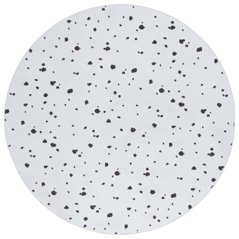 Faux Hide Performance Machine Washable Abstract Rug, Round 6'