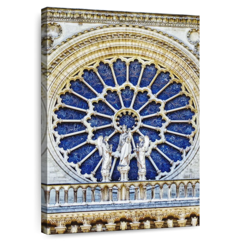 Lilie Notre Dame, statues de la cathédrale, H 45 po x l 30 po