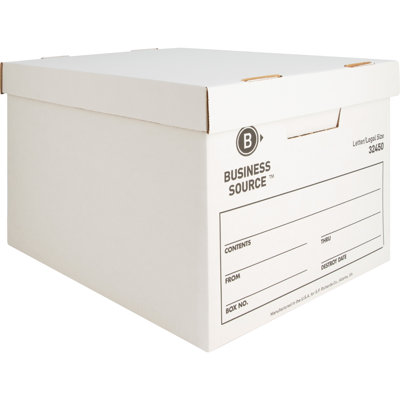 Storage Boxes, Letter/Legal,  White, 12-Pack