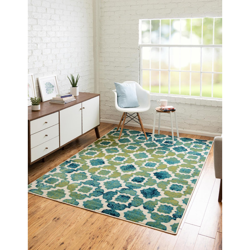 Analiese Geometric Indoor Rug, Rectangle 5'3" x 8'