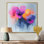 Nyemia Pansies Watercolor Minimimal Blooms - coquelicot, art mural
