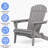 Solid Cedar Wood Folding Adirondack Chairs For Patio, Garden, And Backyard, Set Of 2 With Classic Design And Easy Assembly-642244121
