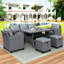 Canapé d'extérieur en rotin de jardin pour l'extérieur 6 pièces Topmax-303166771