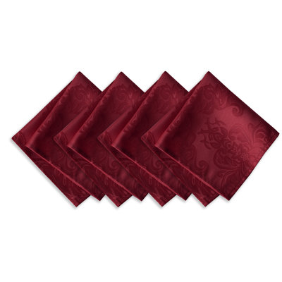 Burchfield 100% Polyester Damask Square Napkin