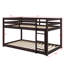 Lit superposé bas simple en bois avec échelle en bois-1079904396