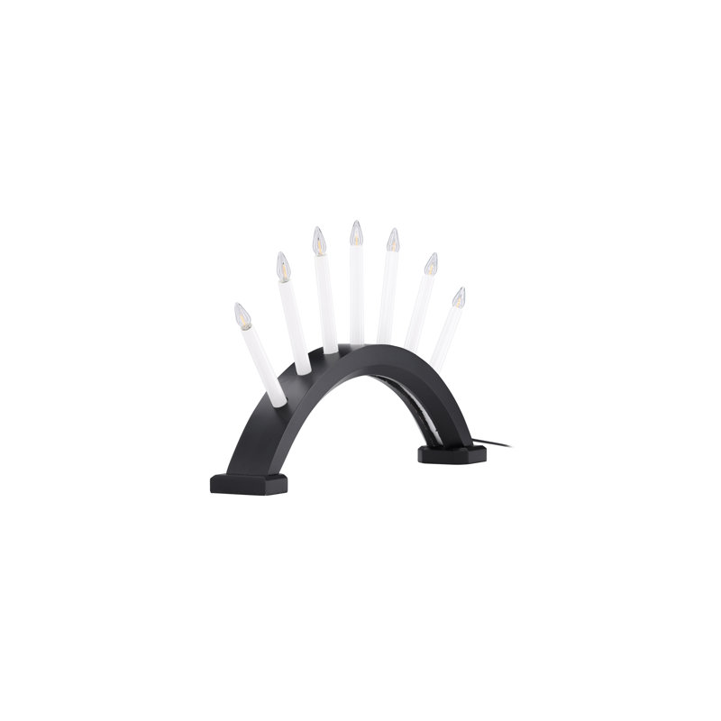 Mohsina Solid Wood Novelty Lamp, Black