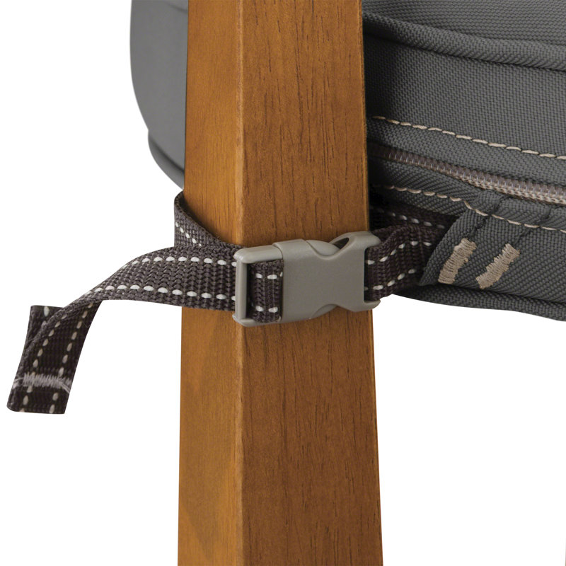 Pina Outdoor 2'' Dining Chair Seat Cushion, Light Charcoal Gray, 2" H x 15" W x 15" D