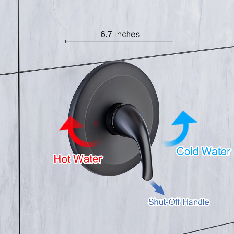 All-In-One Kit with Rough in-Valve, Matte Black