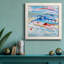 Rosé et bleu - Peinture sur toile encadrée-2065709398-2065709313