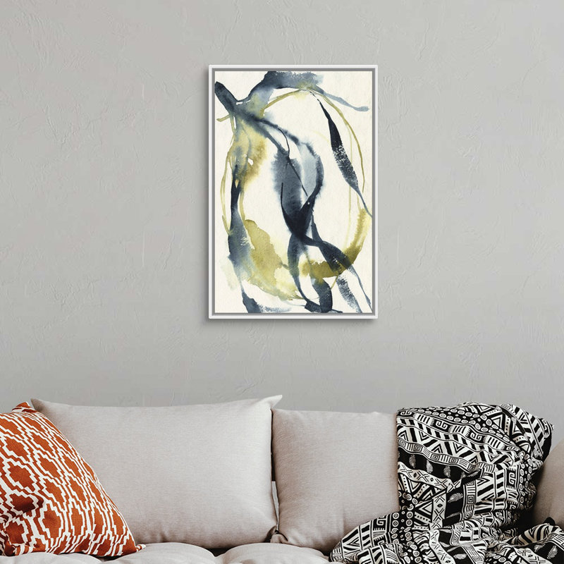 «Unwind II» par Jennifer Goldberger - reproduction d'art, H 32 po x l 22 po x P 1,75 po, Toile blanche encadrée