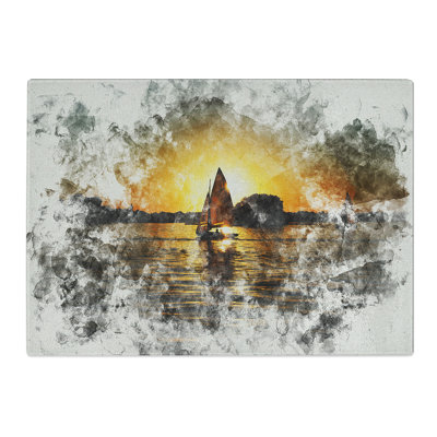 Sailing Boat Vol.4 Watercolour Chopping Board