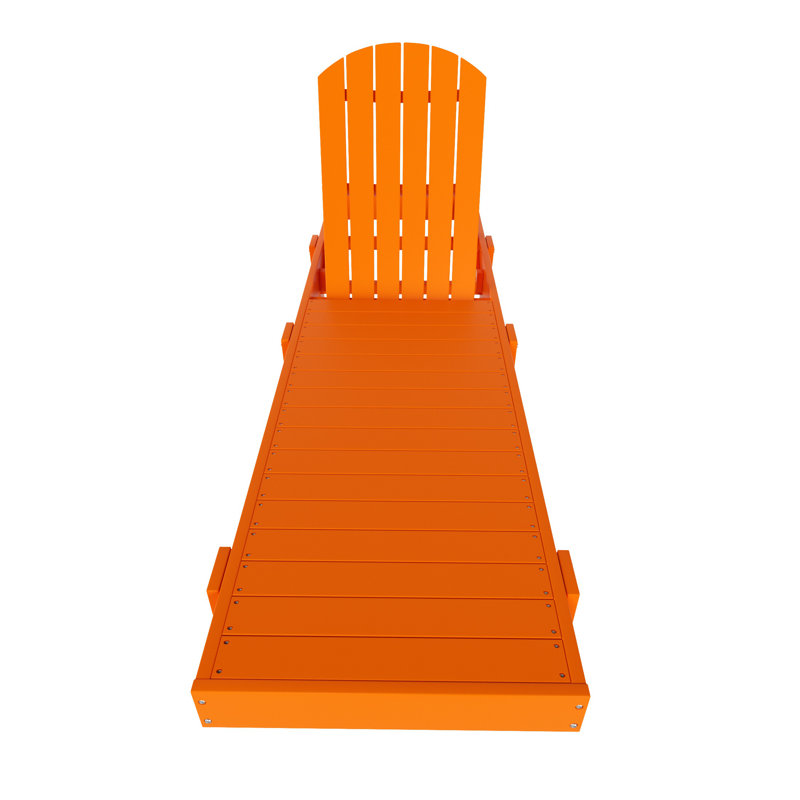Méridienne inclinable en poly 77,7 po, Orange