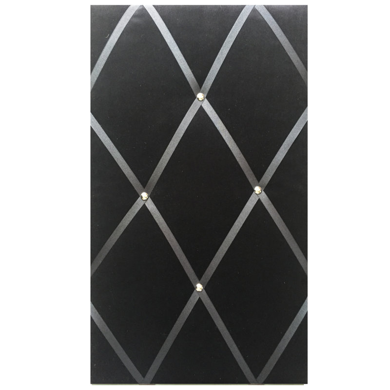 Fabric Corkboard / Bulletin Board, 28 x 48 cm, Black